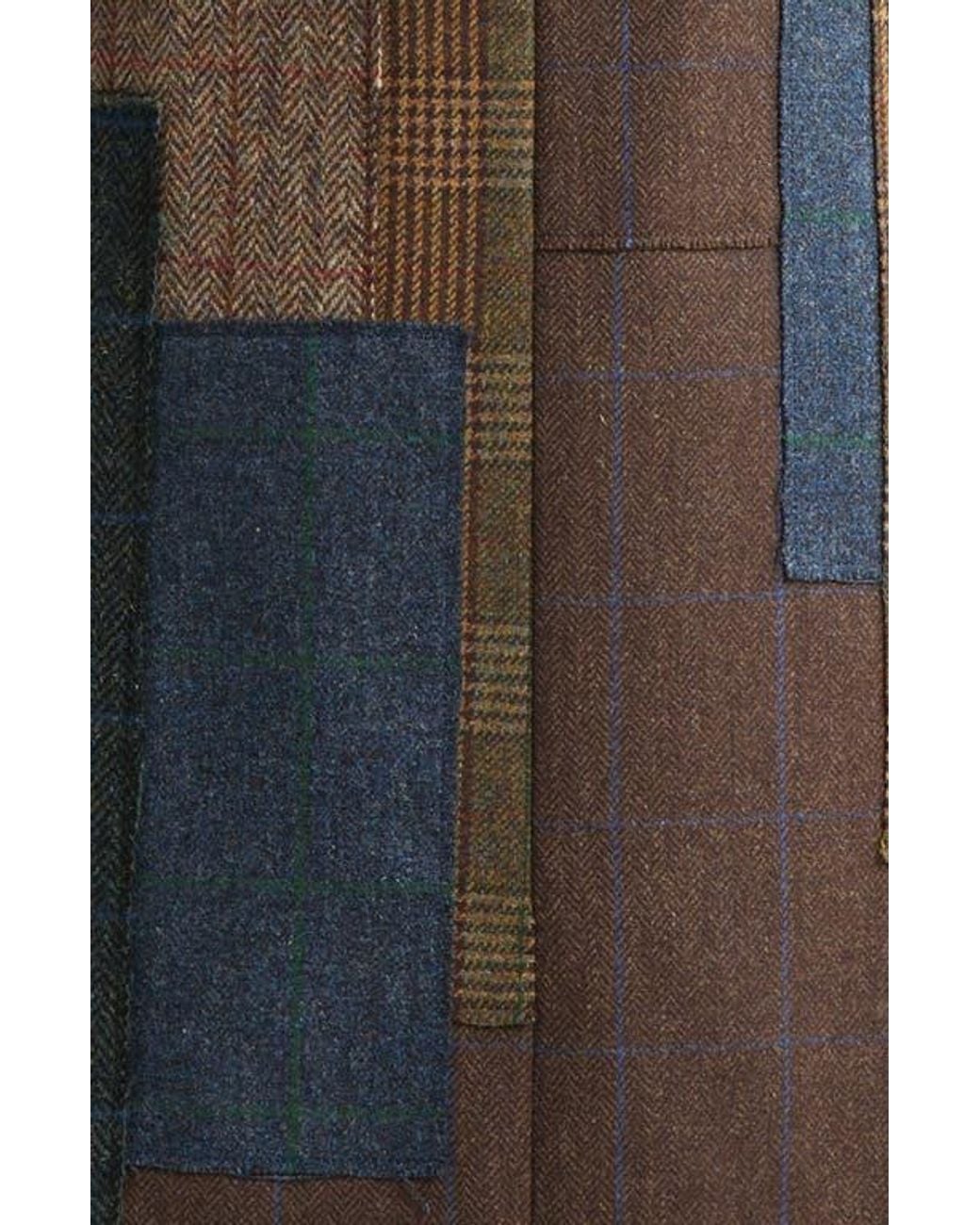 Thom Browne Black Patchwork Wool Coat for men