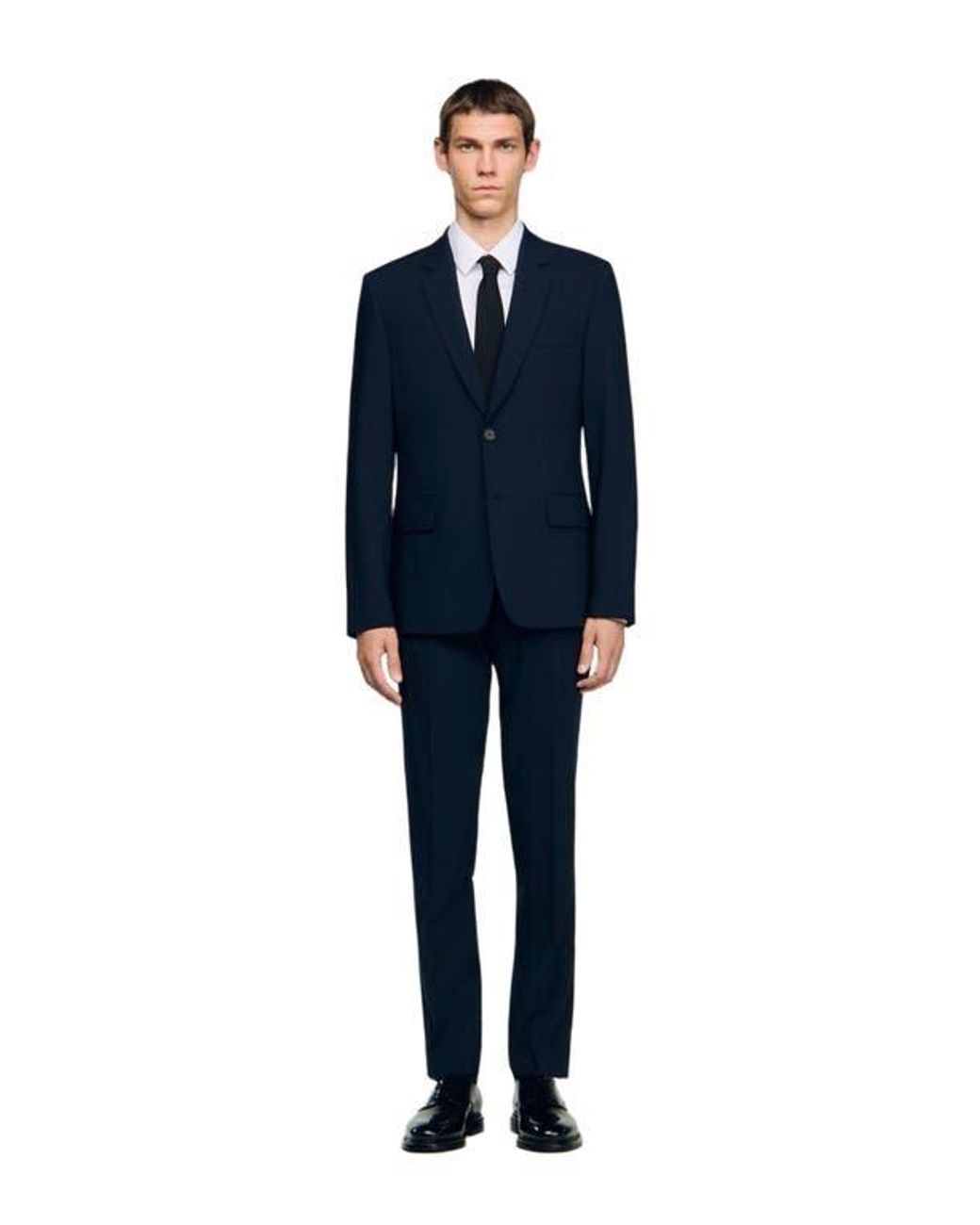 Sandro Blue Wool Suit Jacket for men