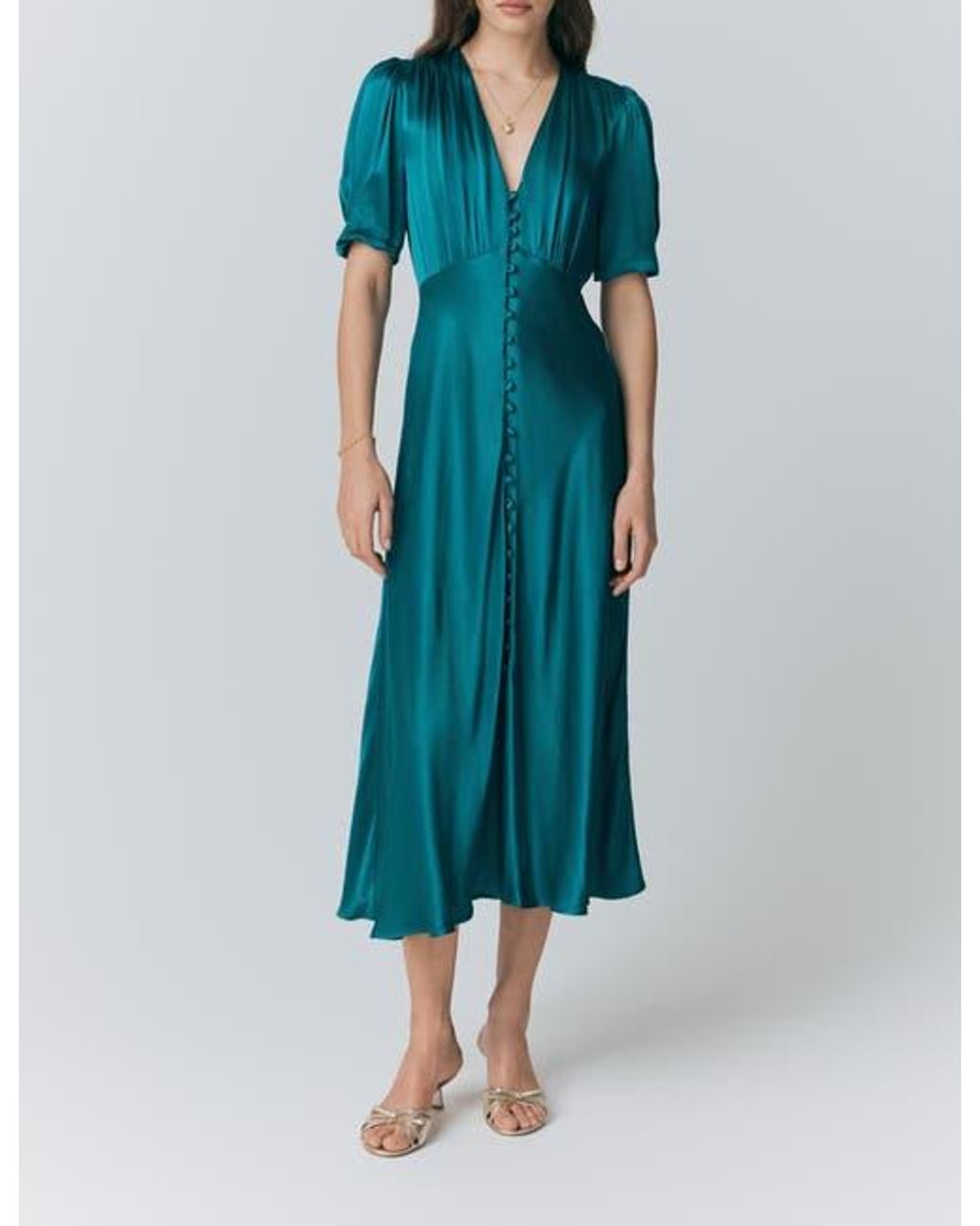 knee length dresses for ladies Ghost with the Most Midi Dress  Backstitch Bruja