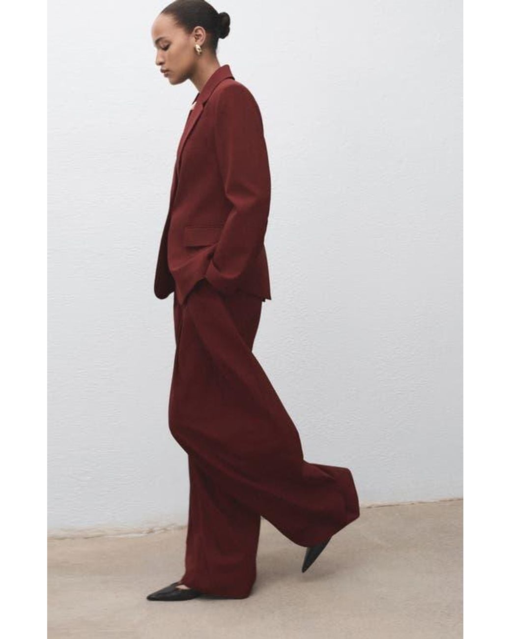 Mango Brown Straight Jacket