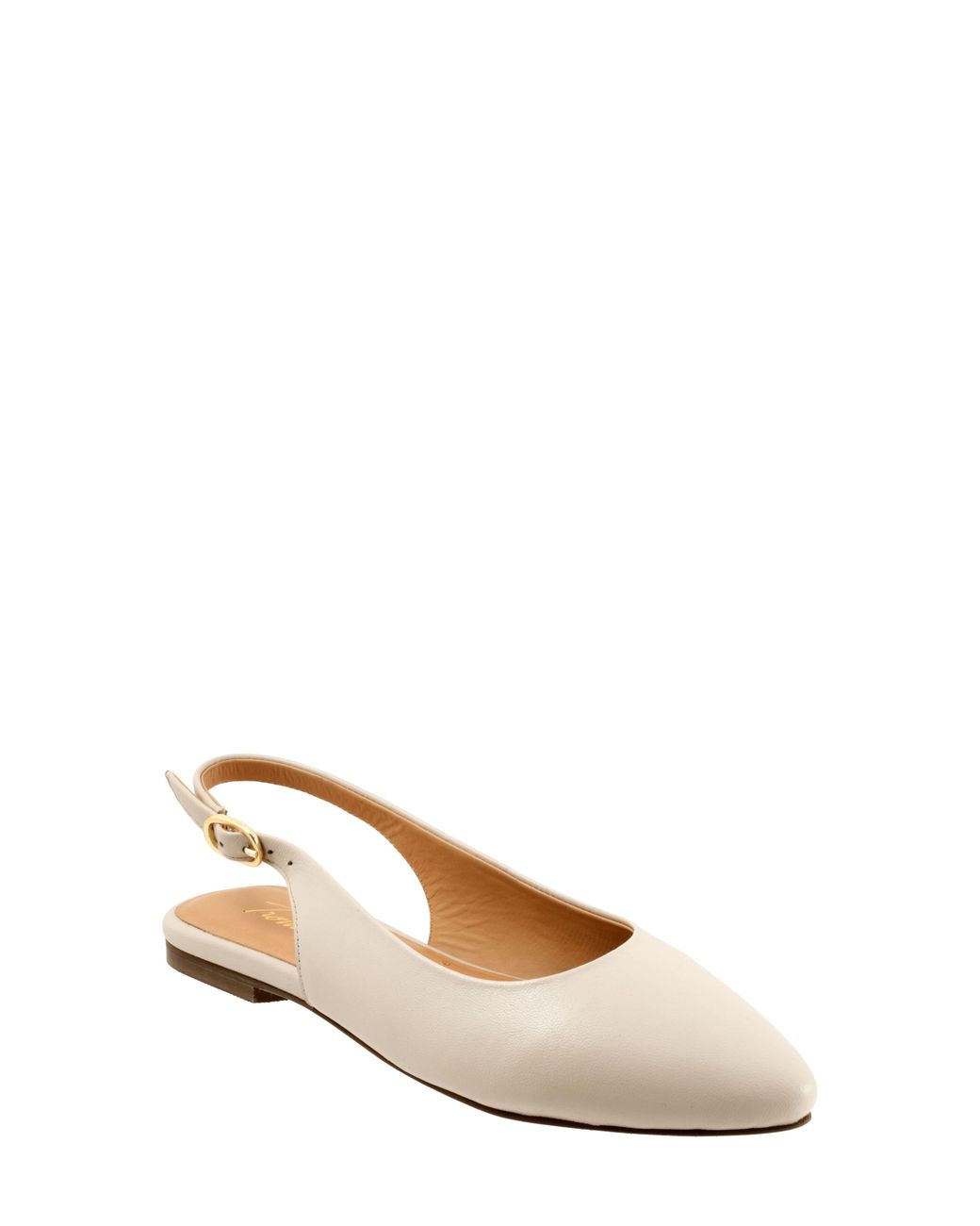 Trotters Natural Evelyn Pointed Toe Slingback Flat