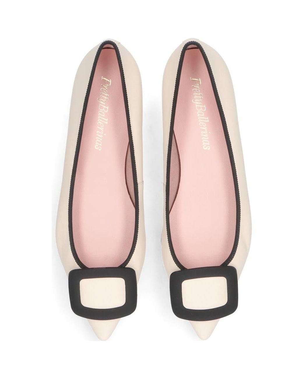 Pretty Ballerinas Pink Pointed Toe Buckle Flat