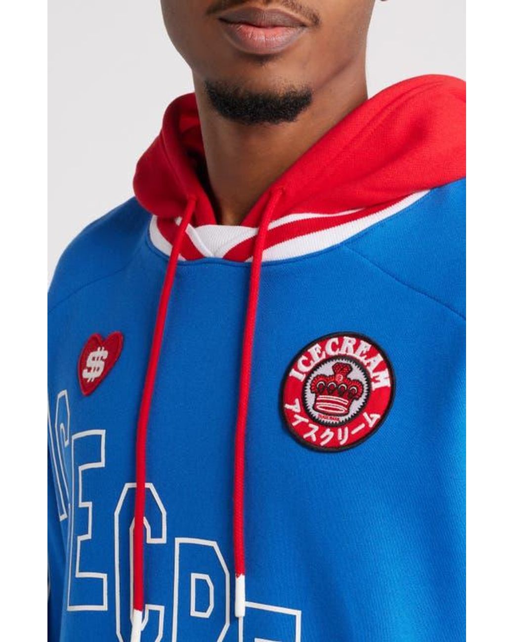 Ice cream color block hoodie sale