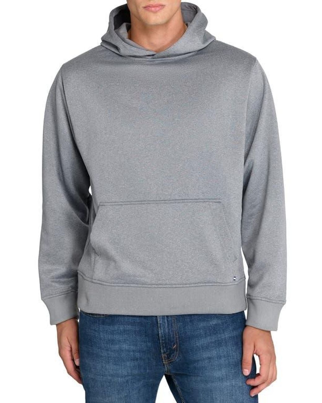 Con.struct Gray Solid Hoodie for men