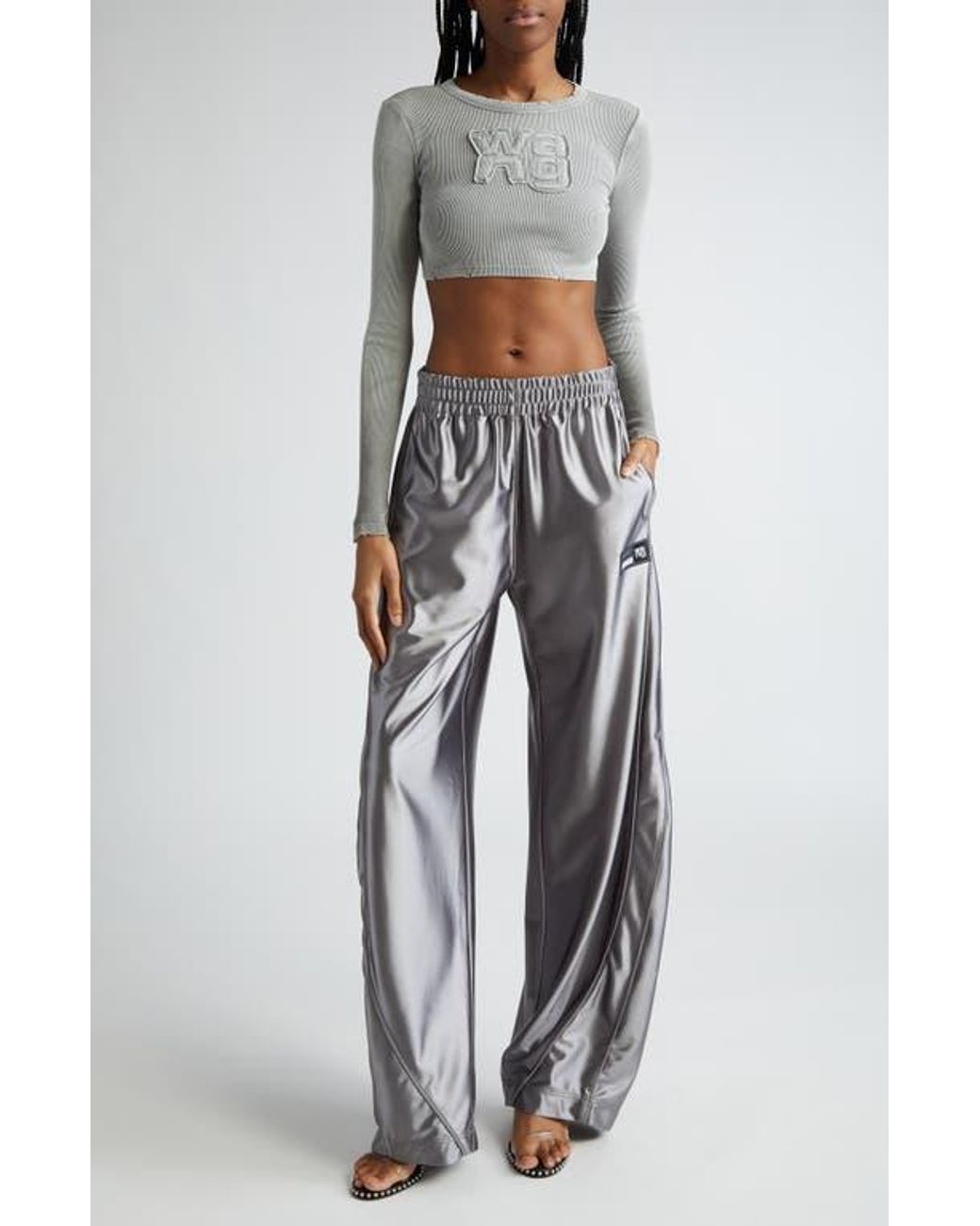 Alexander Wang Satin Jersey Track Pants | Lyst