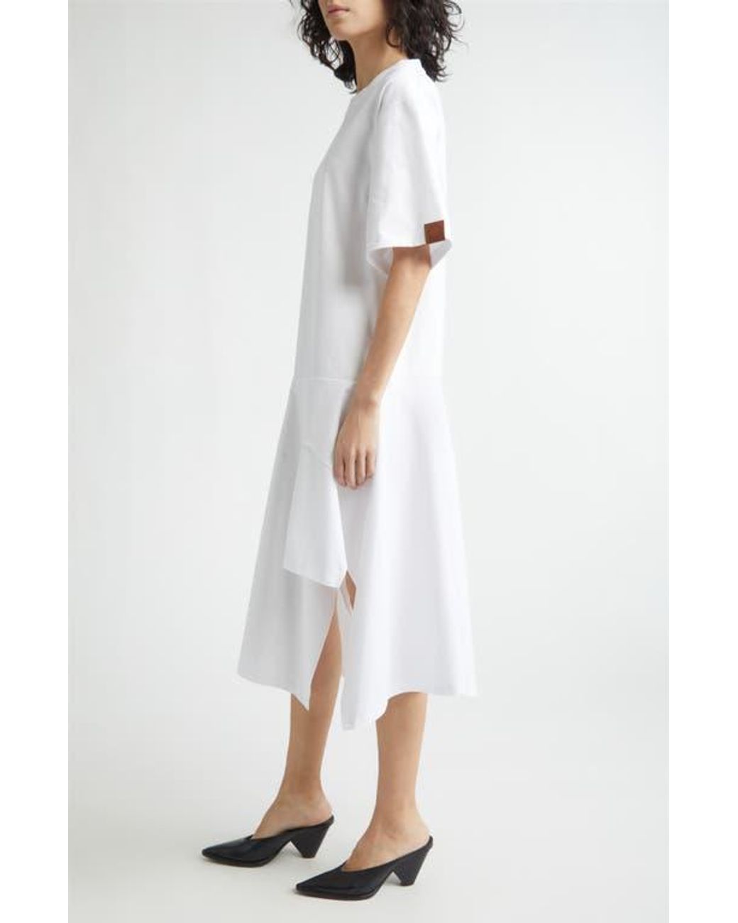 Stella McCartney White Deconstructed Organic Cotton T-Shirt Dress