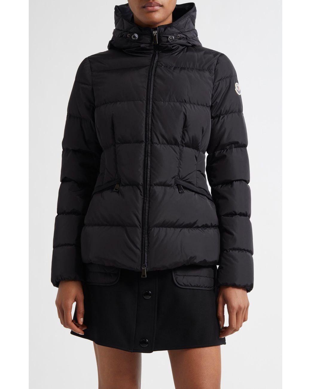 Moncler Black Avoce Hooded Down Jacket