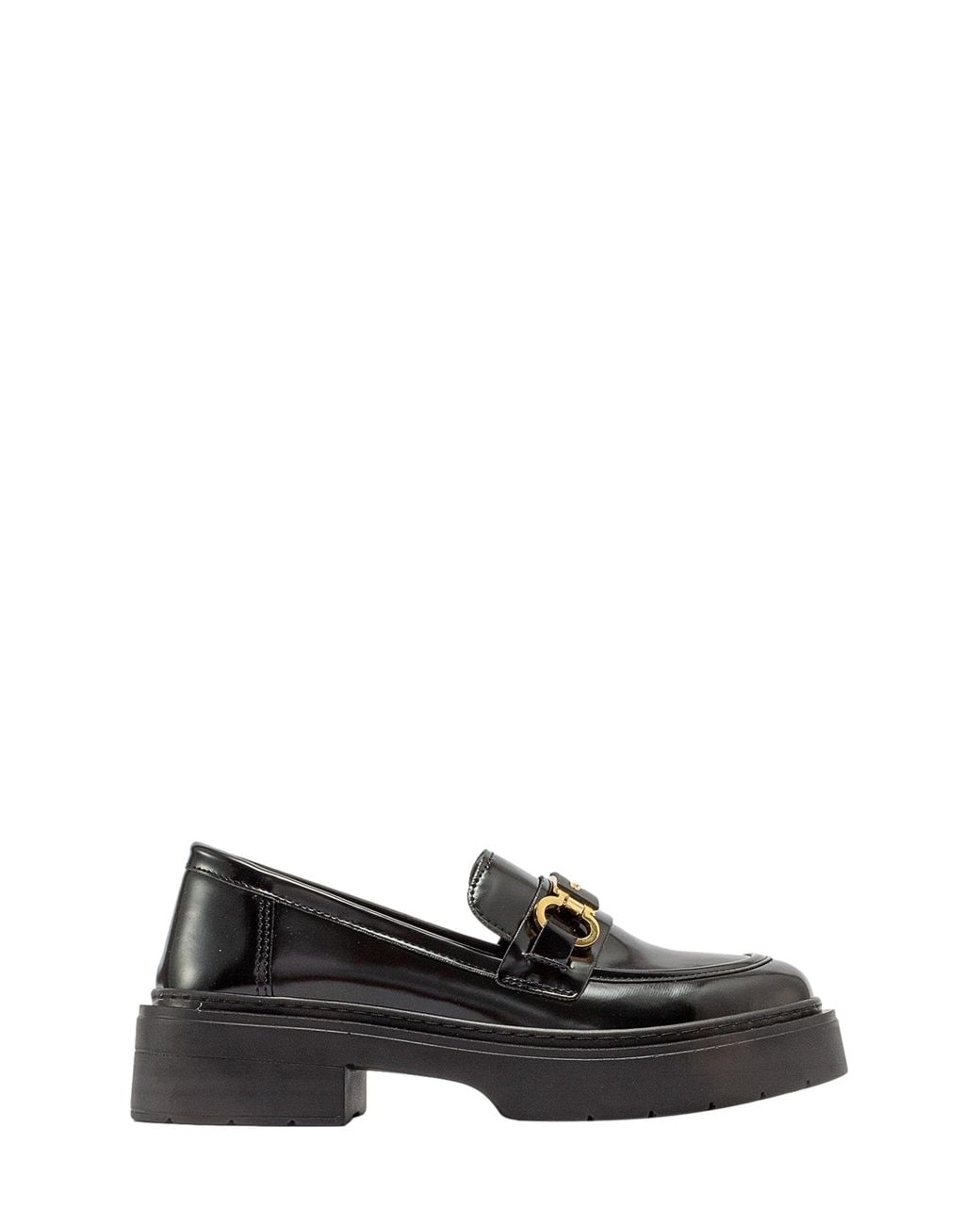 Forever & Always Shoes Black Simone Bit Platform Loafer