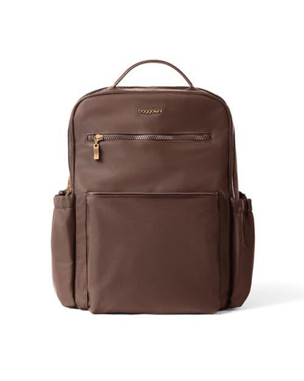 Baggallini Brown Tribeca Expandable Laptop Backpack