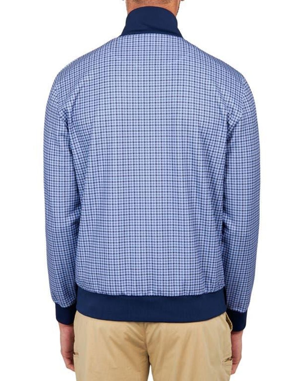 Con.struct Blue Houndstooth Track Jacket for men