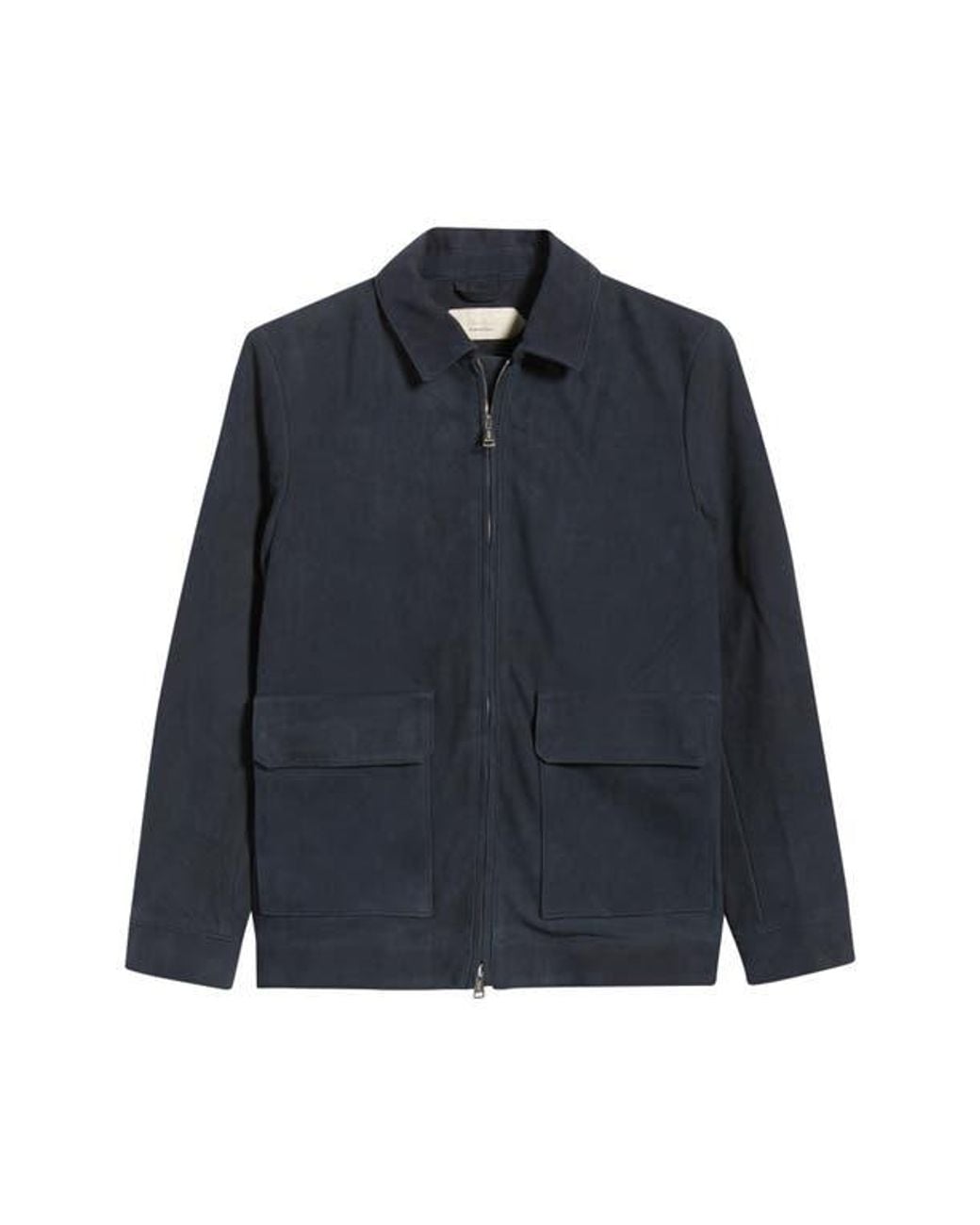 Aurélien Blue Suede Zip Jacket for men