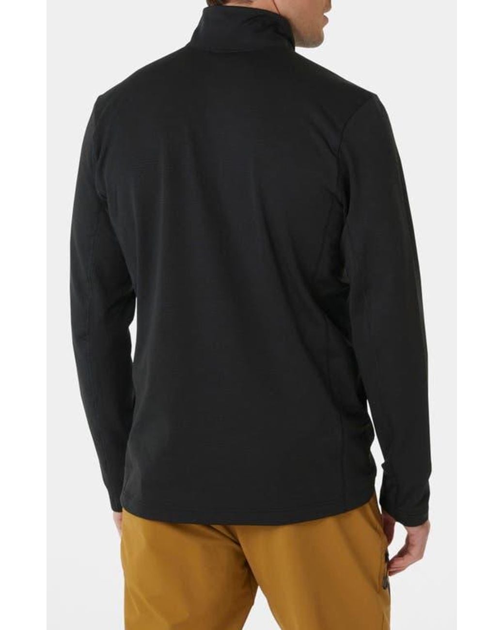 Helly Hansen Black Versatile Half Zip Midlayer Fleece Pullover for men