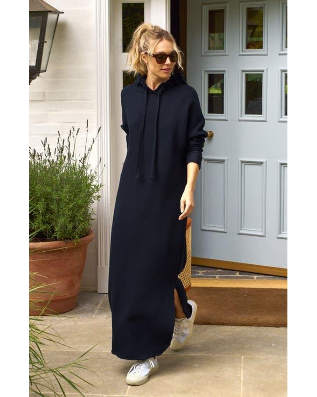 Frank & Eileen Blue James Long Sleeve Hoodie Dress