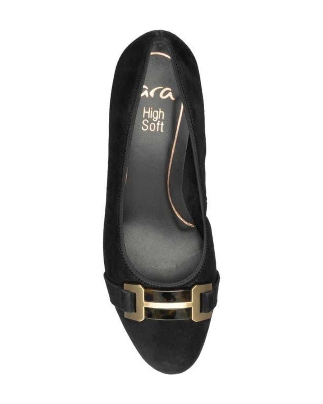 Ara Black Nebula Block Heel Pump