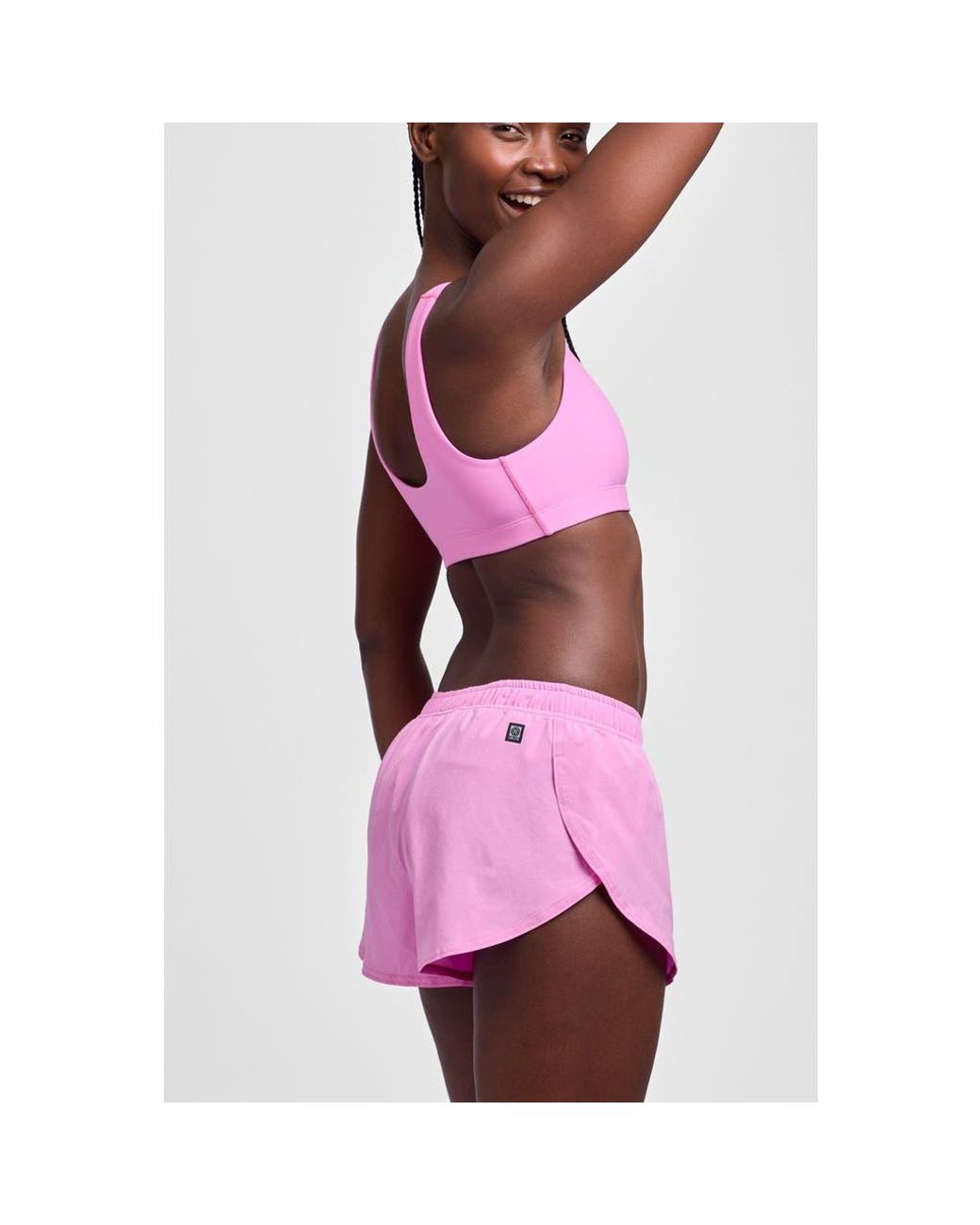 JOLYN Pink Lizzie Split Short