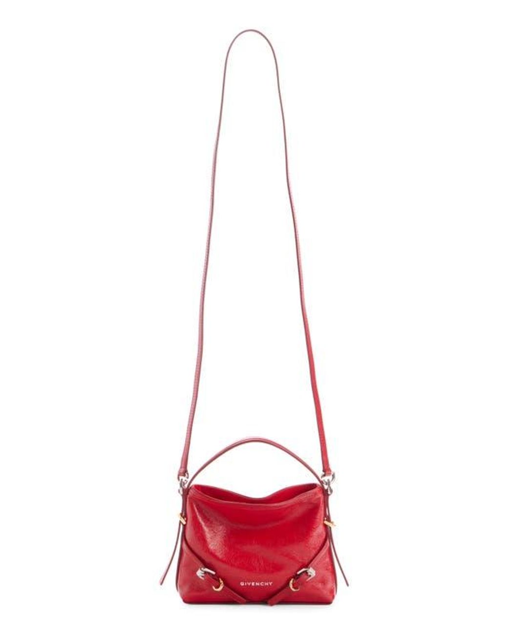 Givenchy Nano Voyou Leather Crossbody Bag in Red | Lyst