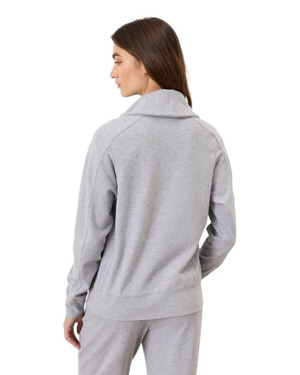 Pact Gray Cloudknit Zip Jacket