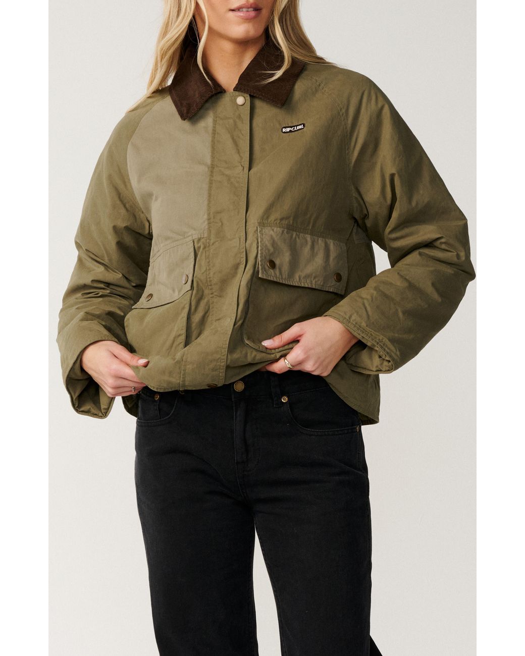 Rip Curl Green Bossa Nova Waxed Jacket