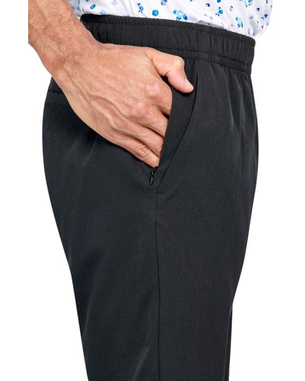 Con.struct Blue Regular Fit Solid Recycled Performance Drawstring Golf Shorts for men