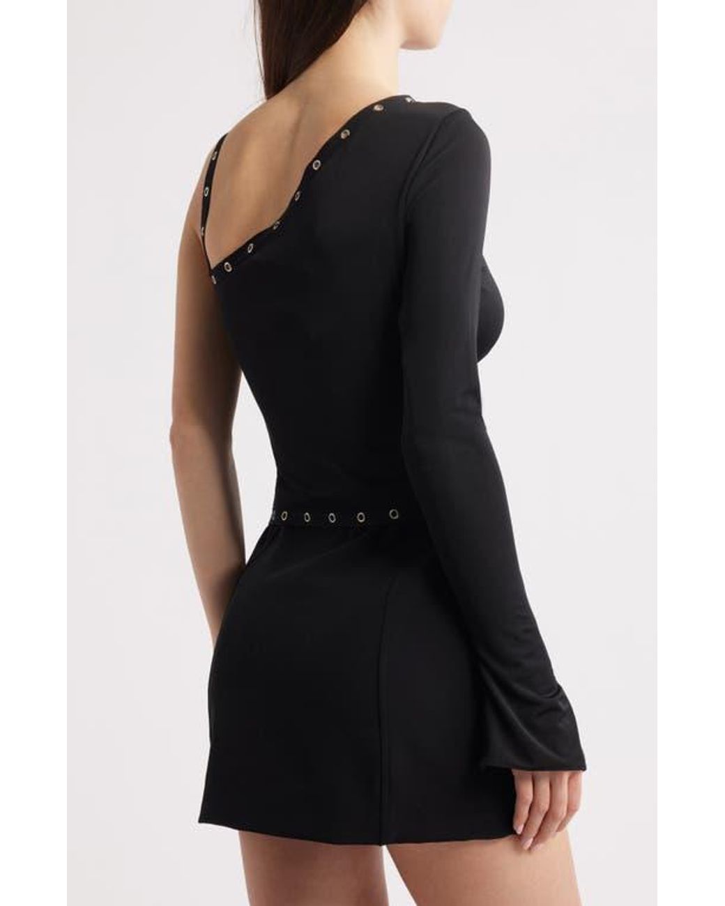 mistress rocks black cotton cutout shirt dress Clothing : Mini Dresses : Mistress Rocks Black Cotton Cutout Shirt dress