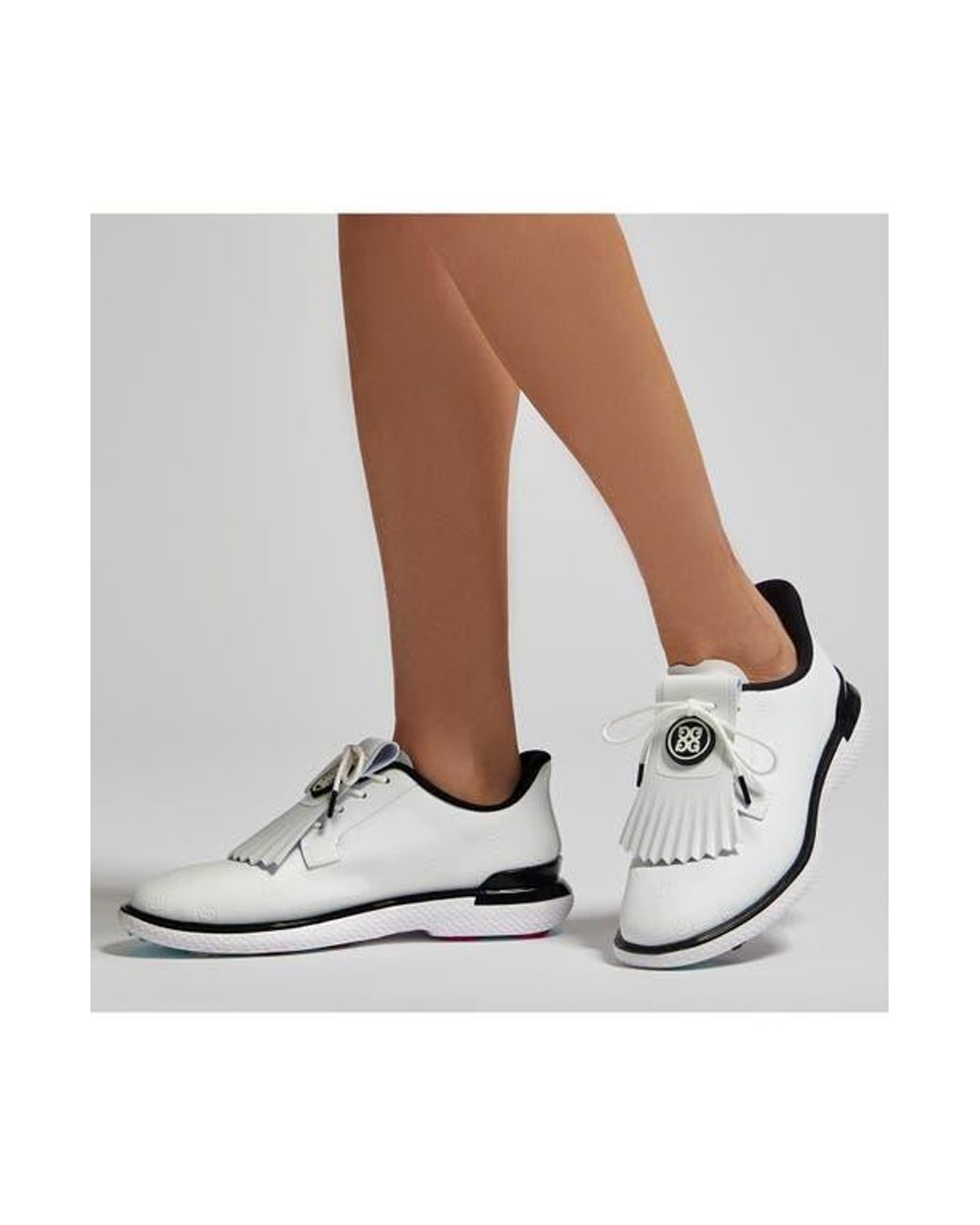 G/FORE Gallivan2R Debossed Heart G's Kiltie Golf Shoe in White | Lyst