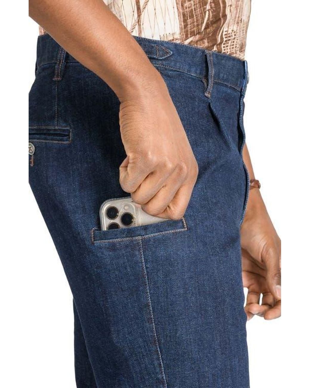 Brooklyn Brigade Blue Slim Fit Solid Pleated Pants for men