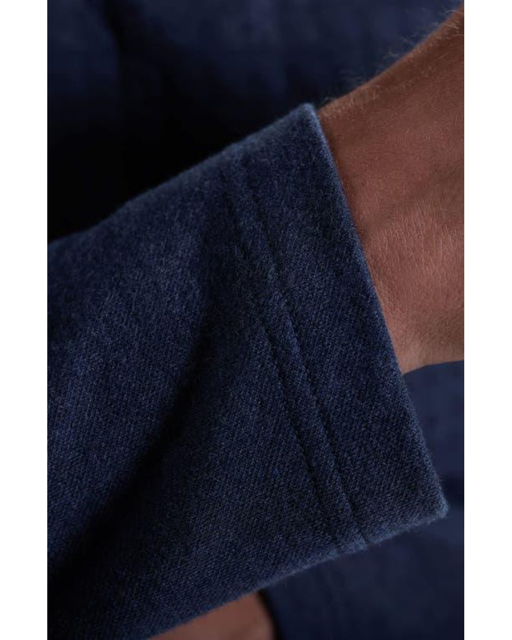 Bugatchi Blue Waffle Quarter Zip Cotton Blend Pullover for men