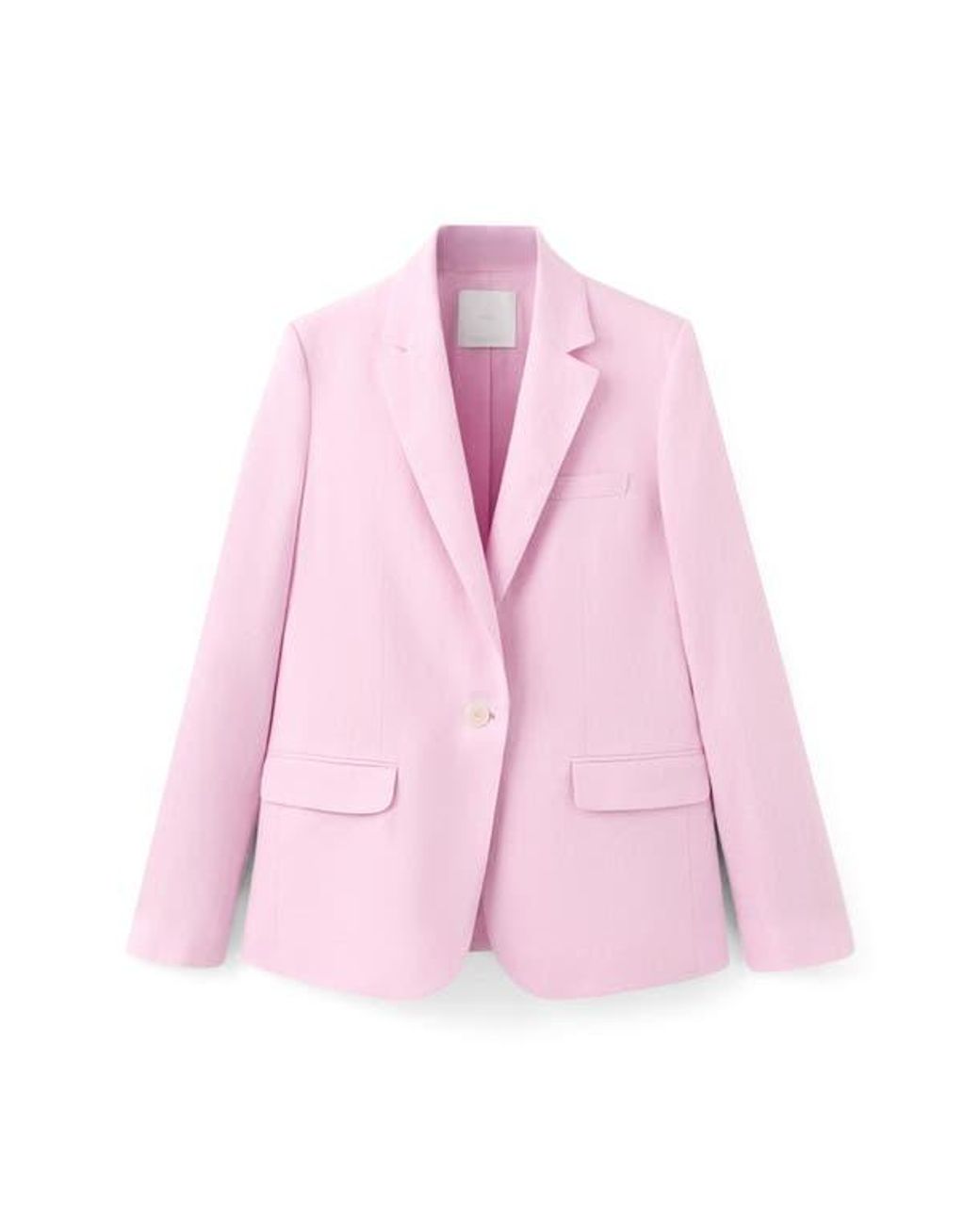 Mango Pink Linen Suit Blazer