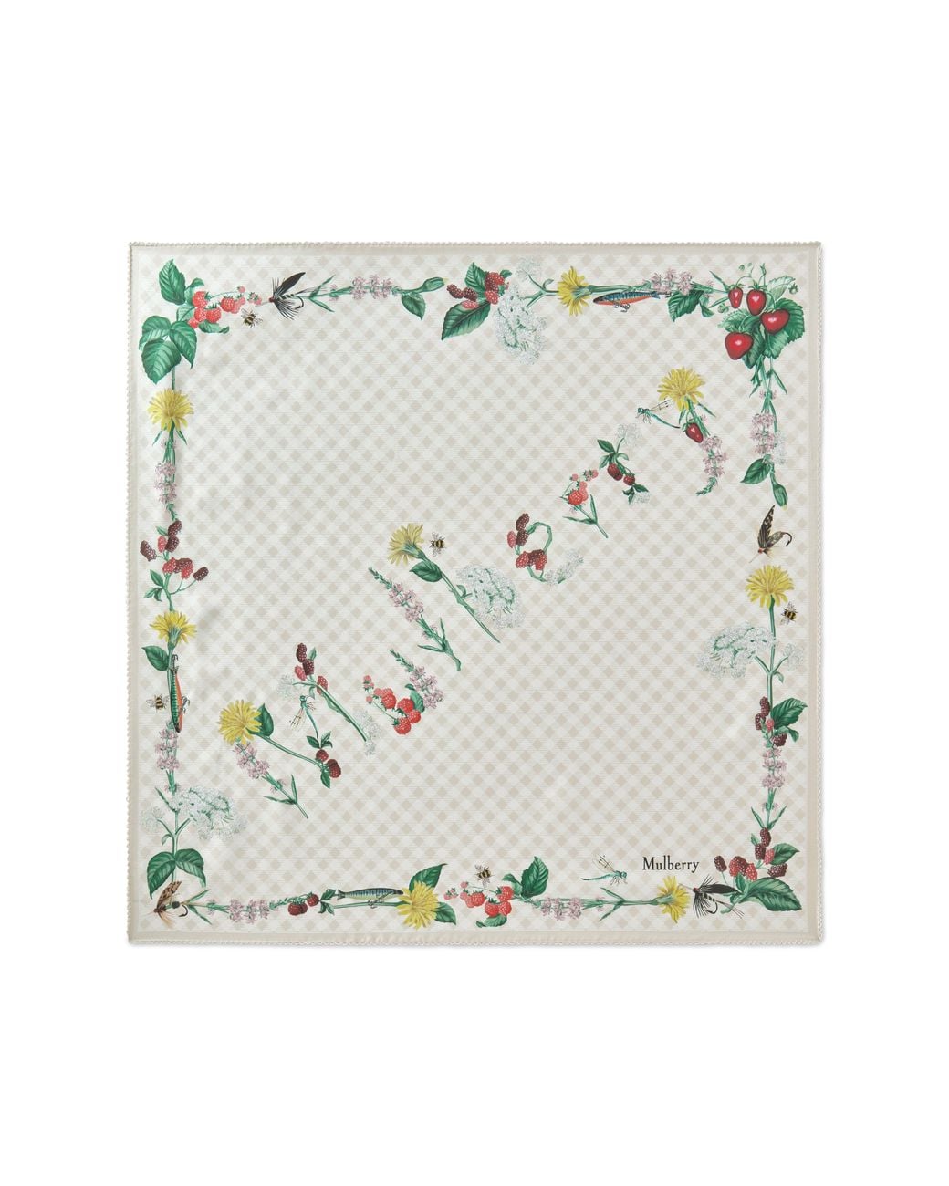 Mulberry Metallic Square Scarf