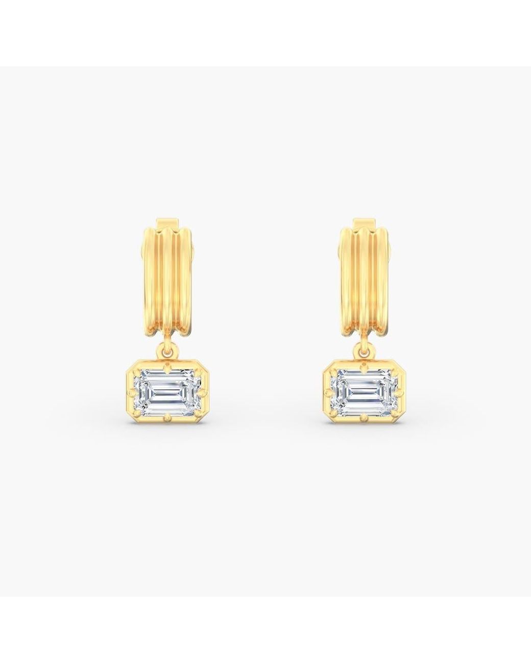Everlee Metallic Emerald Aura Drop Lab Diamond