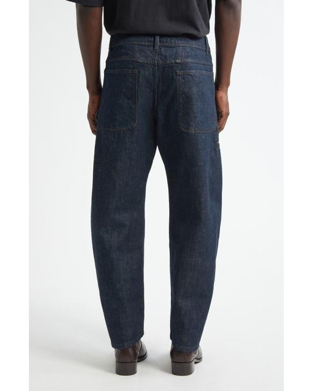 Lemaire Blue Twisted Seam Workwear Jeans for men