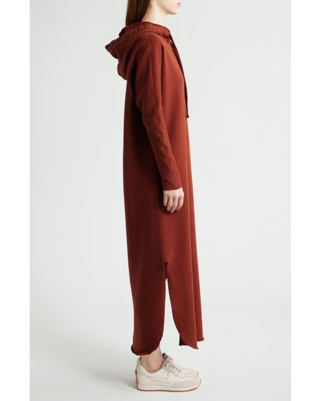 Frank & Eileen James Long Sleeve Hooded Cape Dress in Red | Lyst