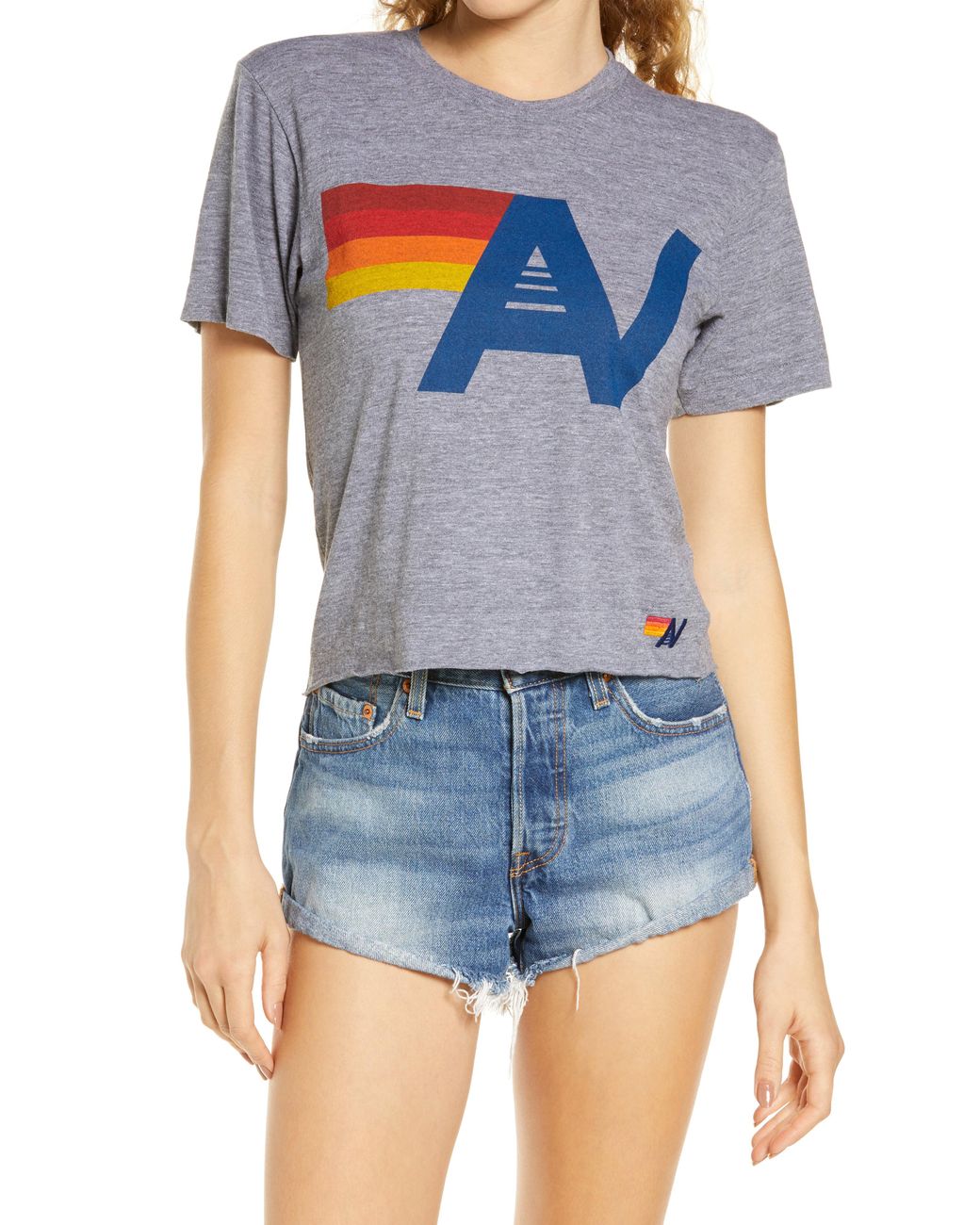 Aviator Nation Logo Boyfriend Tee in Heather (Gray) - Lyst