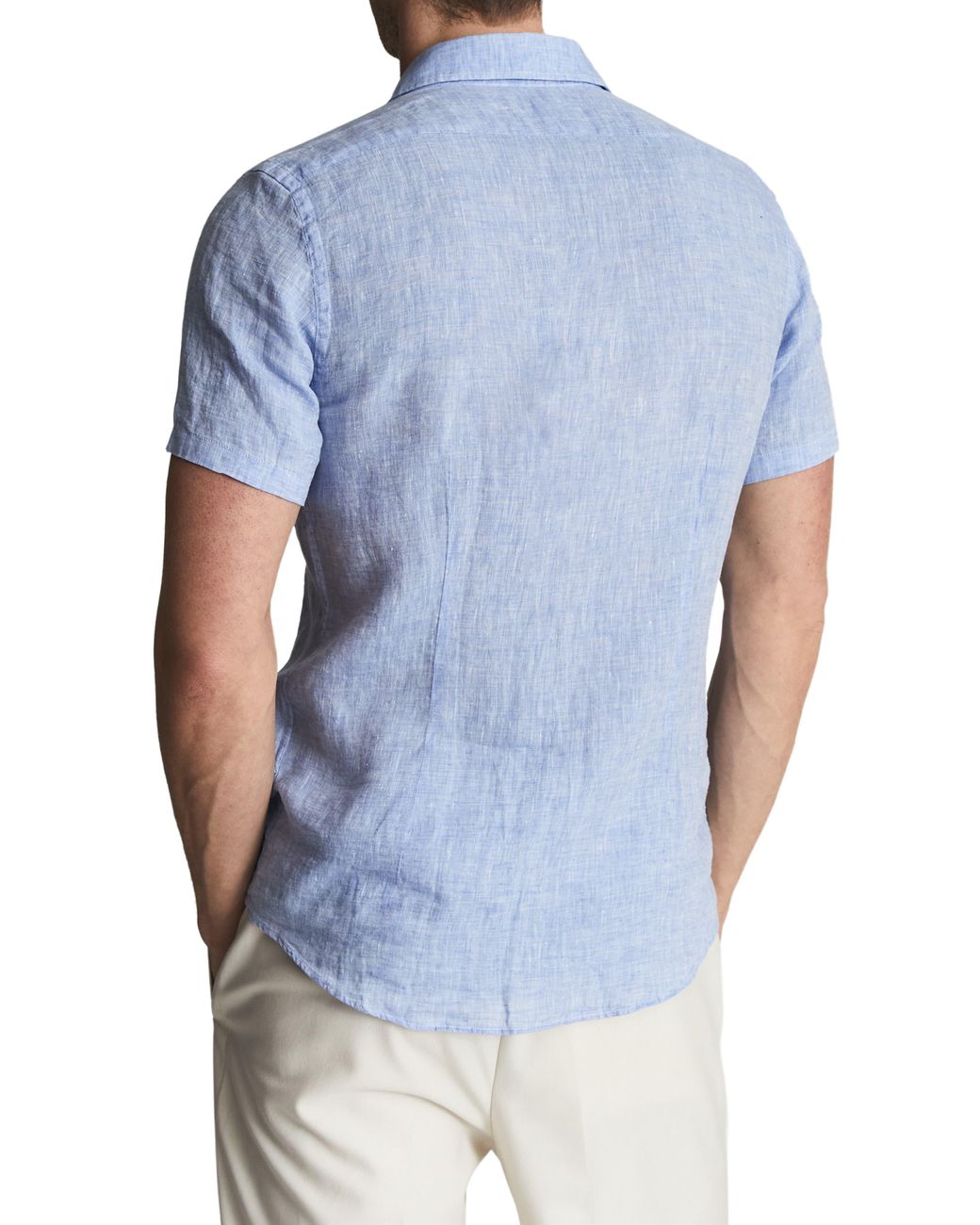 Reiss Holiday Short Sleeve Linen Button-up Shirt in Blue for Men | Lyst