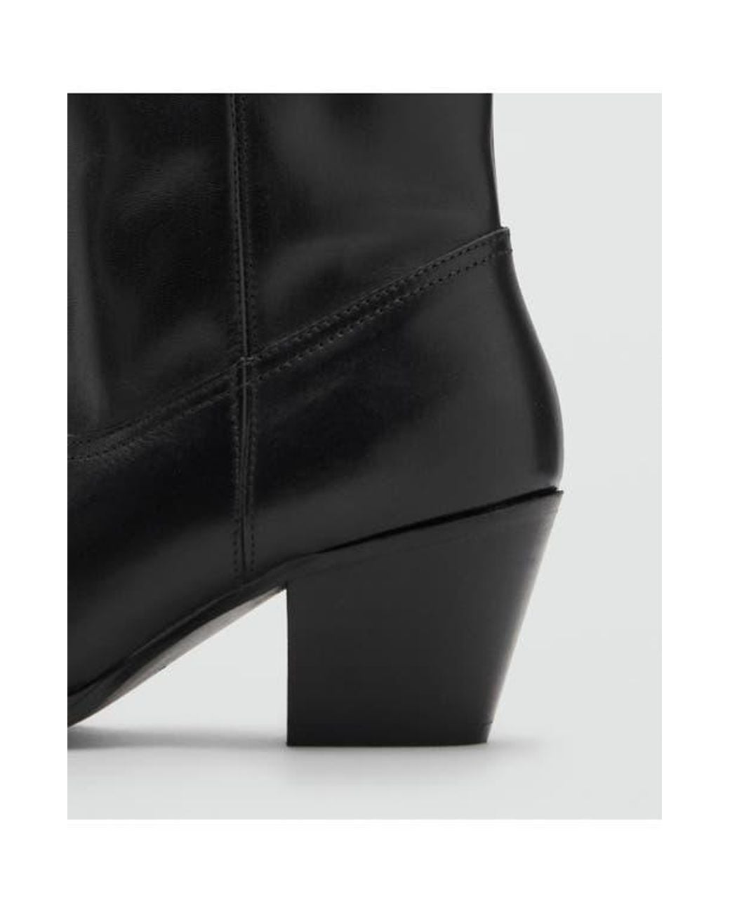 Mango Black Lorrain Western Boot