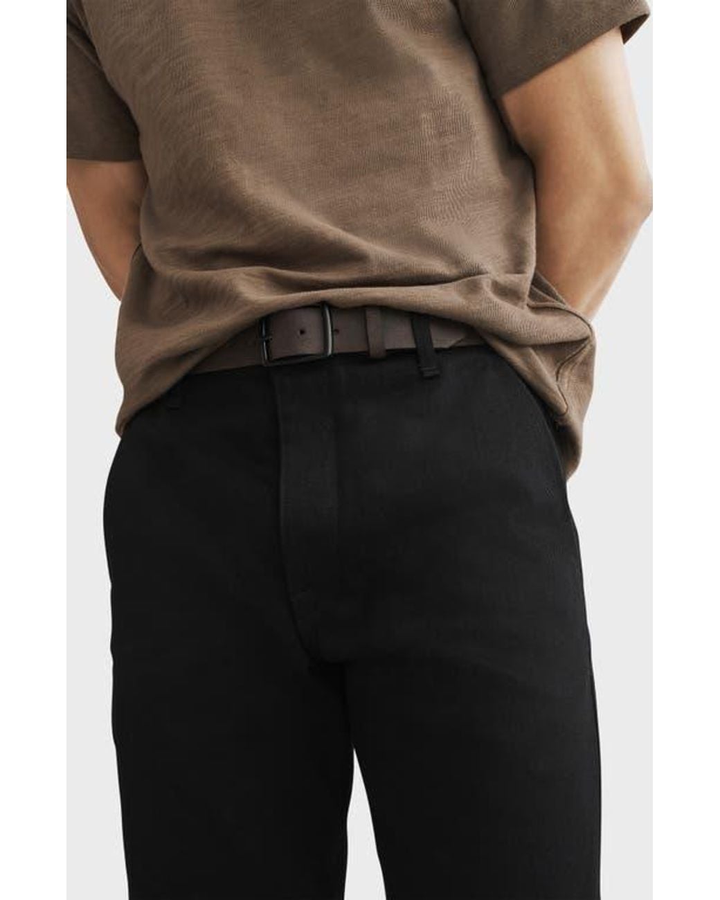 Rag & Bone Brown Rugged Leather Belt for men
