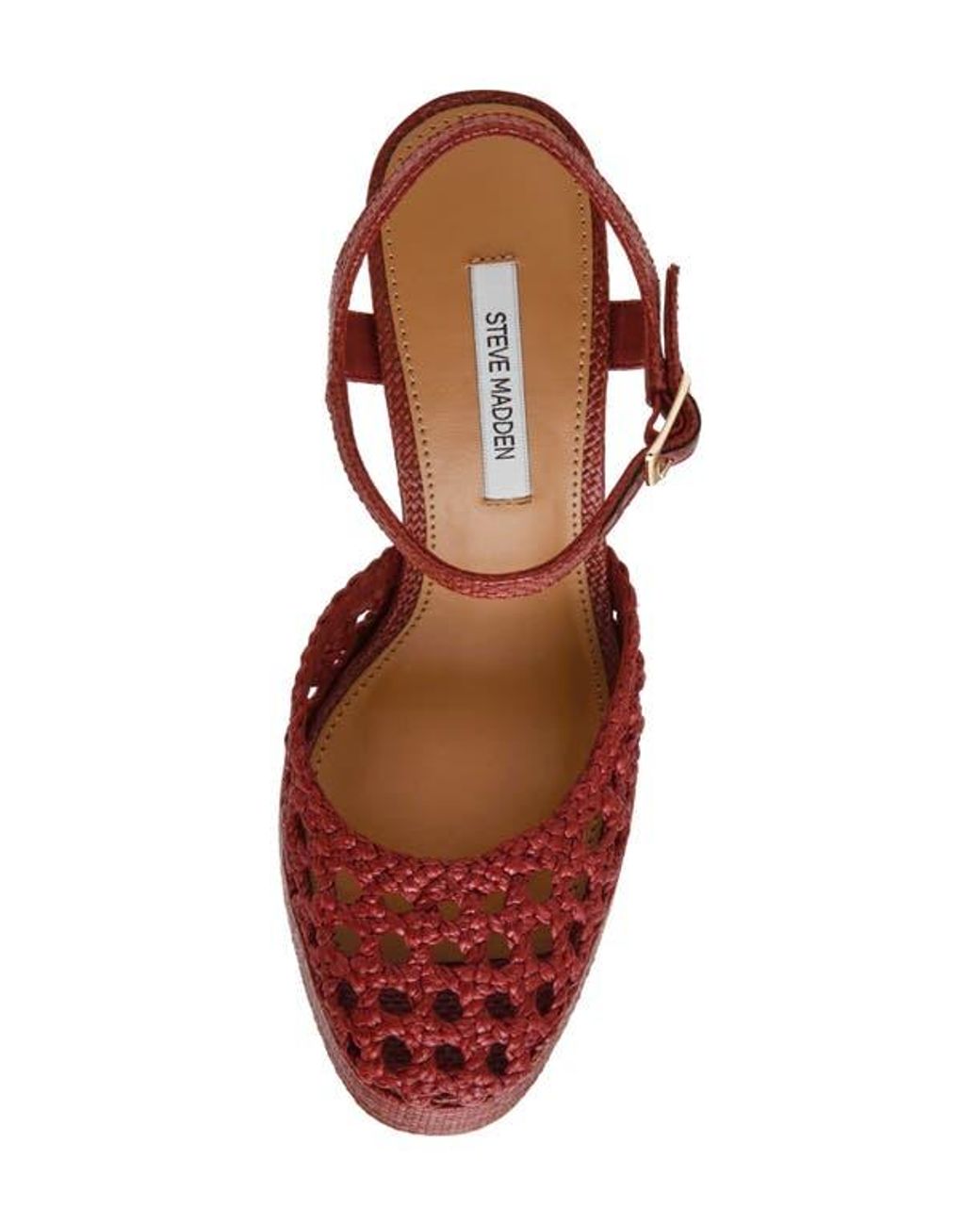 Steve Madden Red Lexie Ankle Strap Platform Pump