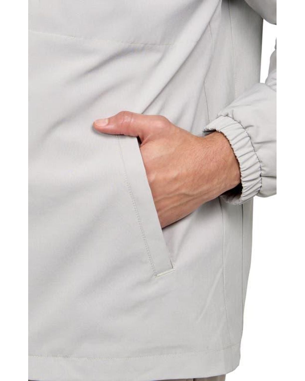 Con.struct Gray Regular Fit Solid Recycled Performance Golf Jacket for men