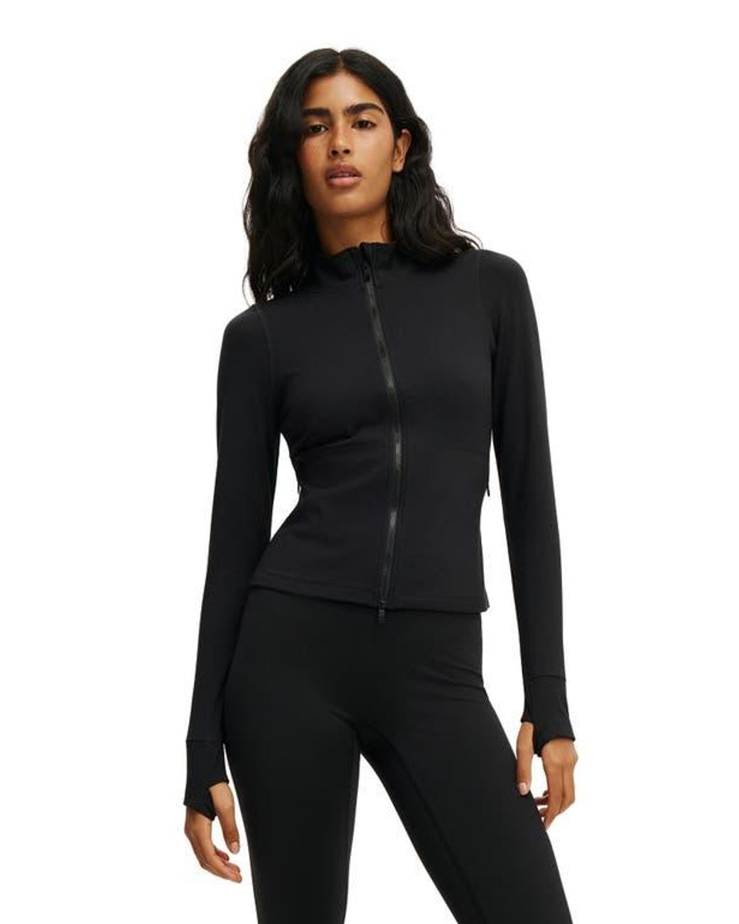 Cotton On Black Active Ultra Soft Zip Through Jacket