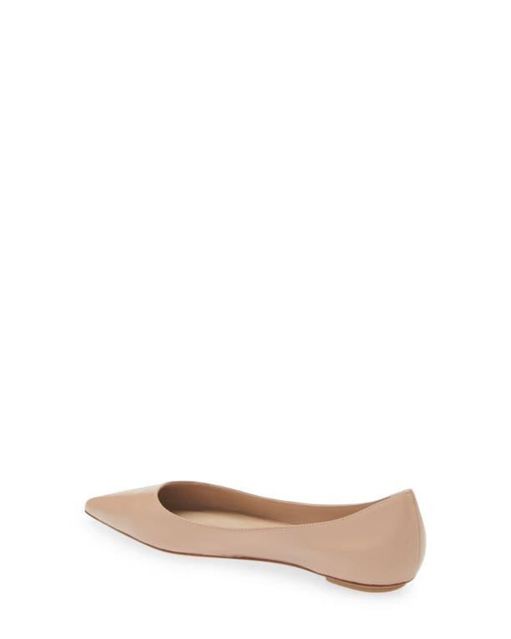 Stuart Weitzman Natural Emilia Pointed Toe Flat