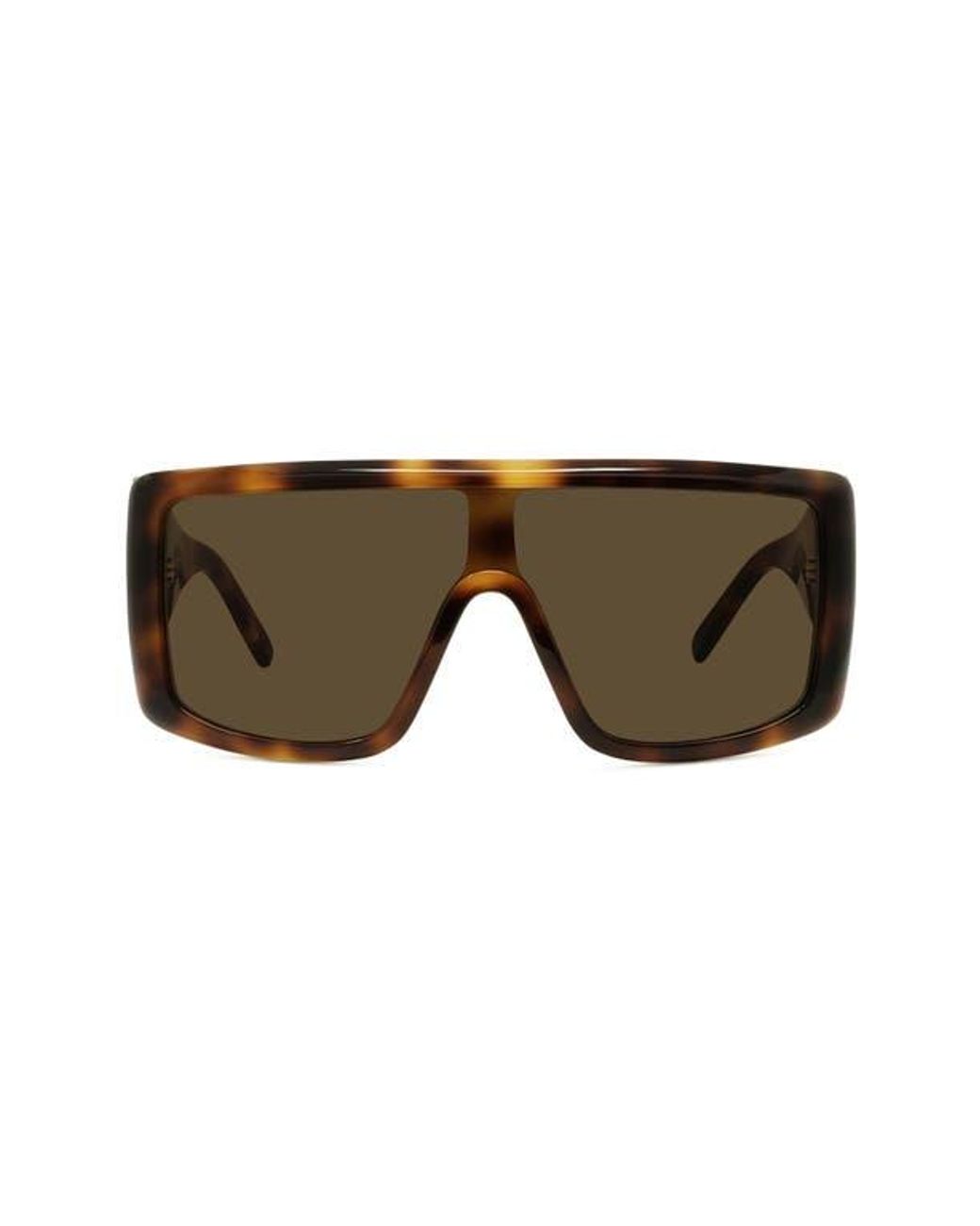 Givenchy Brown Rectangular Flat Top Sunglasses