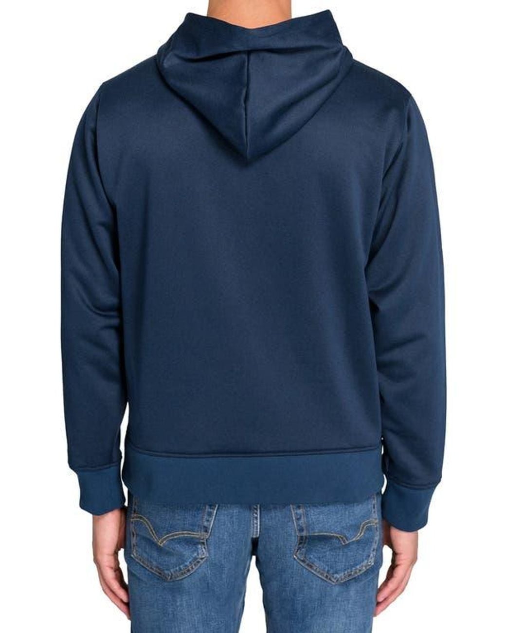 Con.struct Blue Solid Hoodie for men
