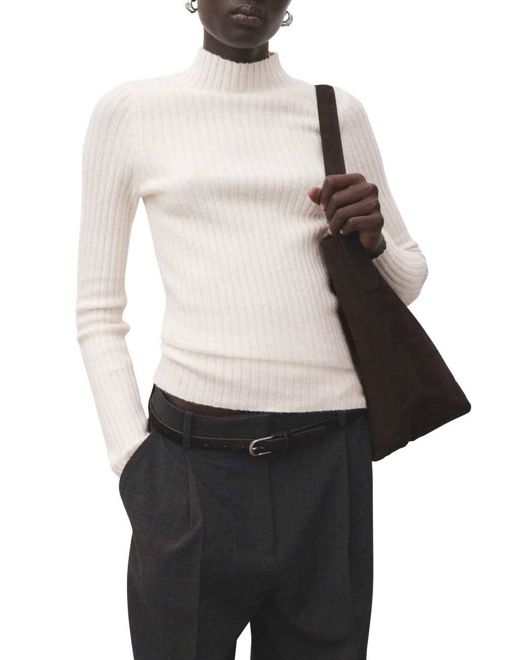 Mango Multicolor Simonet Turtleneck Rib Sweater
