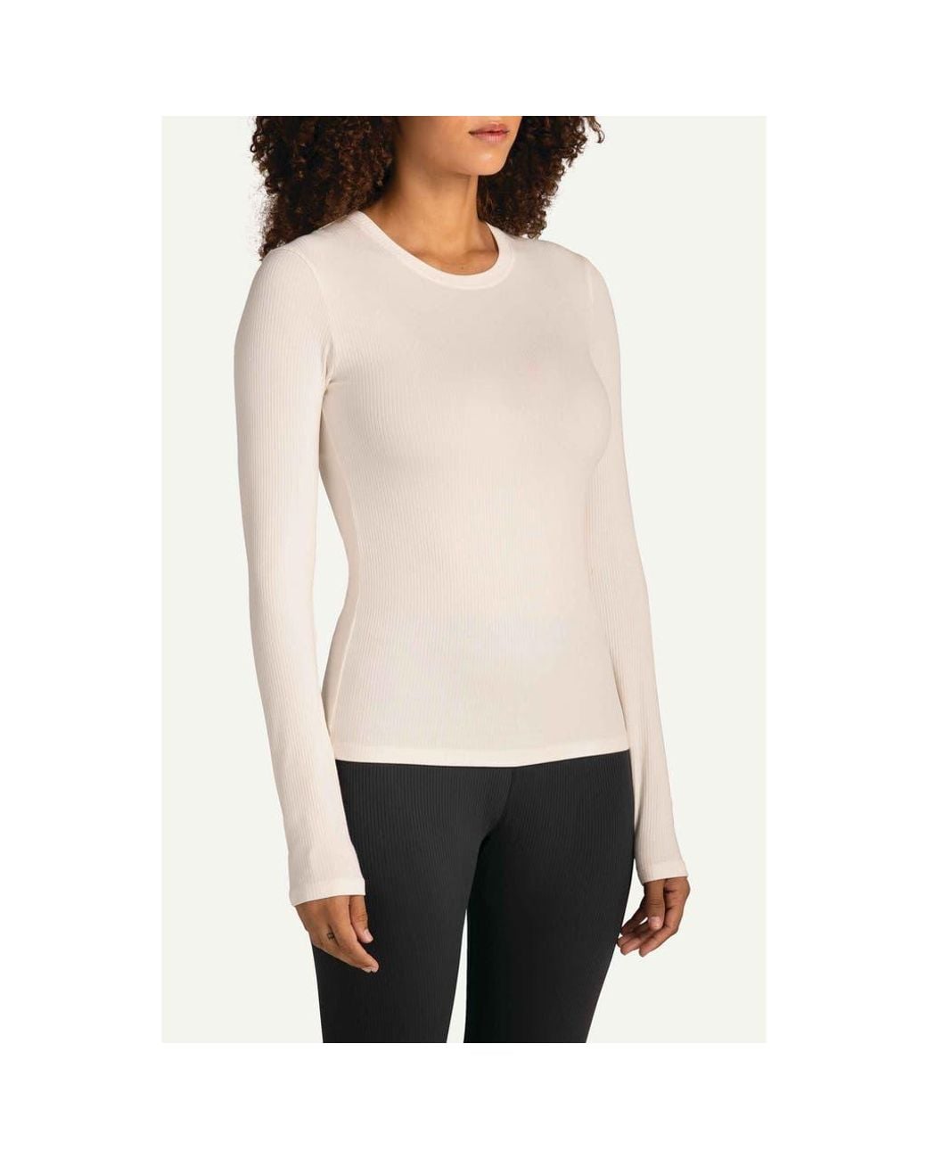 Ugg White Aidelene Long Sleeved Ribbed Tee