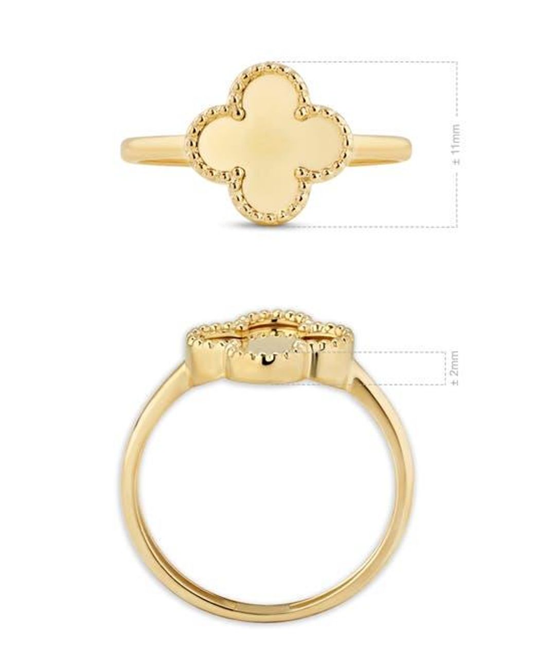 DEVATA Metallic Clover Ring