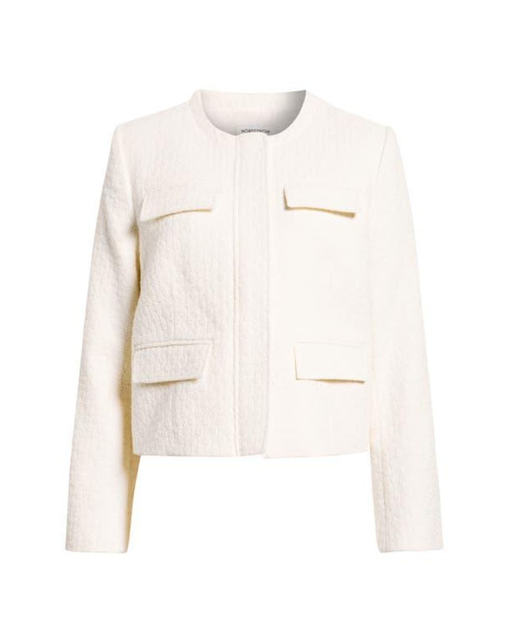 Nordstrom White Collarless Jacket