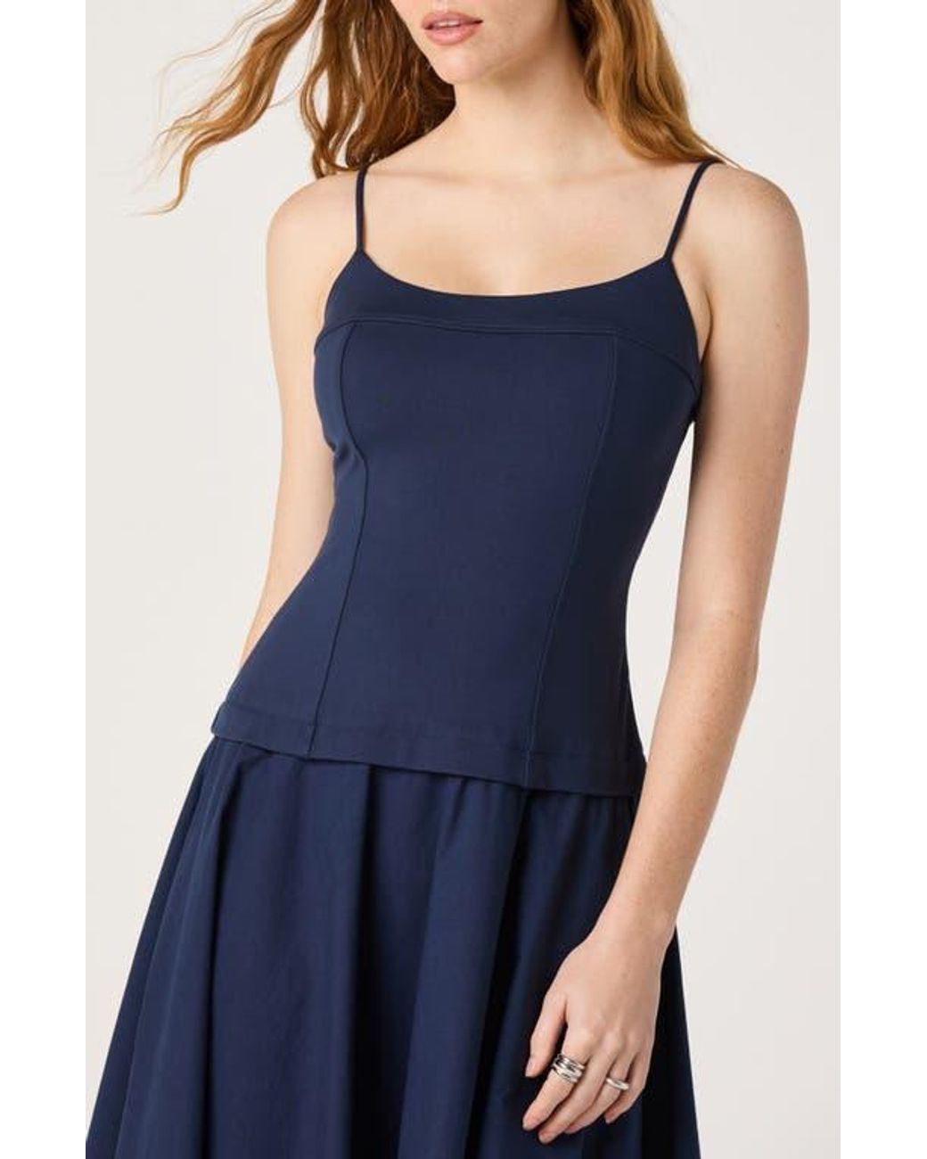 mixed media flare midi dress Elegant Midi Dress for Effortless Style