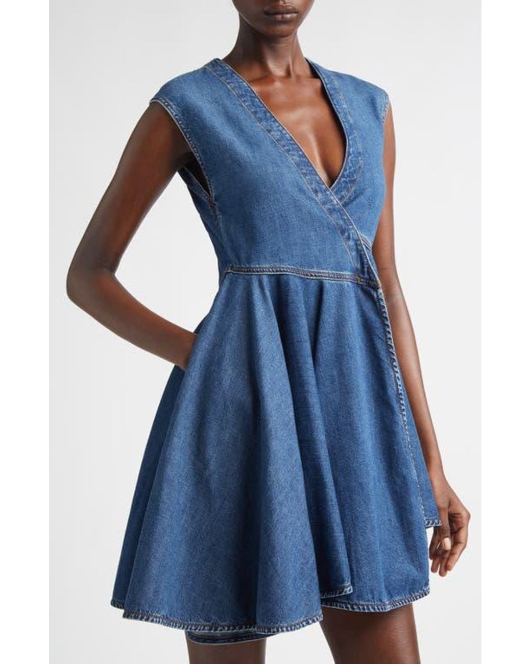 white christmas dresses Jazelle Sleeveless Button Front Maxi Dress Denim