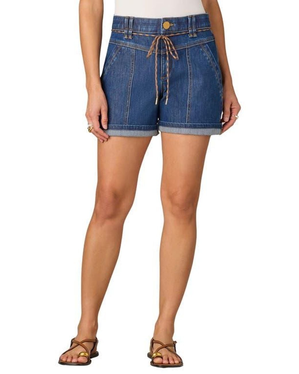 Wit & Wisdom Blue Denim Drawstring Shorts