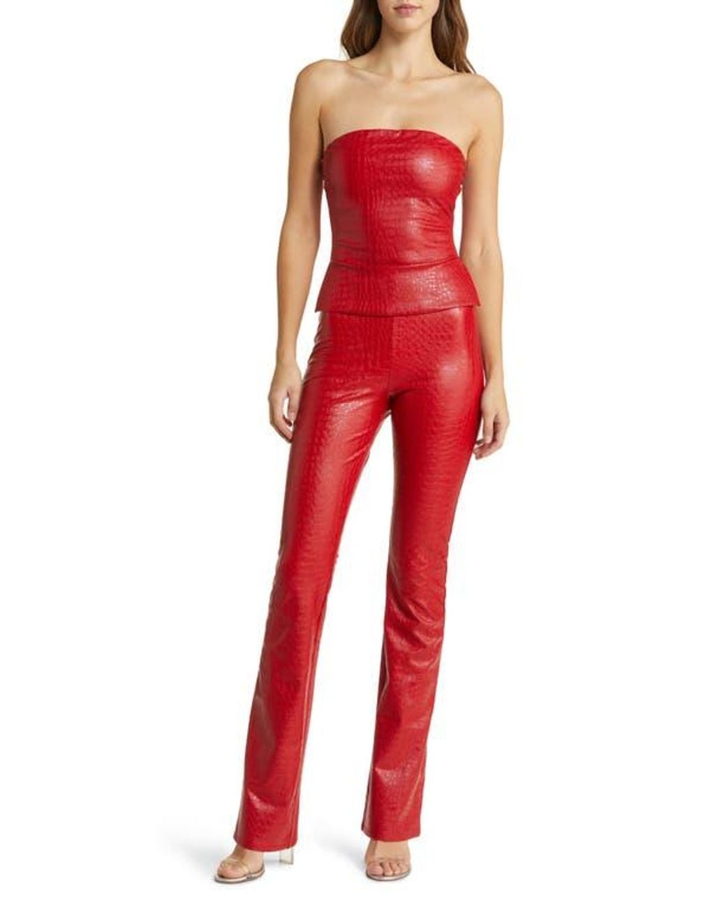 strapless open back dress Carolyn Leather Tube Dress – SPRWMN main image 0